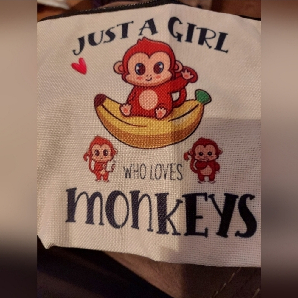 Just a Girl Who Loves Monkeys Canvas Bag - Picture 1 of 2